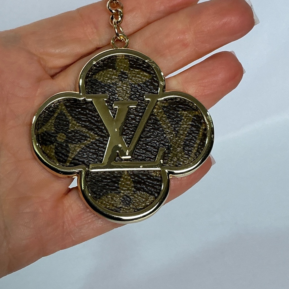 Louis Vuitton Into the Flower Bag Charm Key Holder Brown Monogram